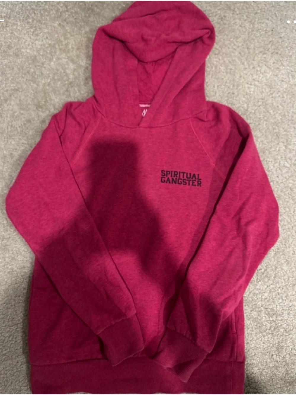 Spiritual Gangster Rose-Red Graphic Hoodie